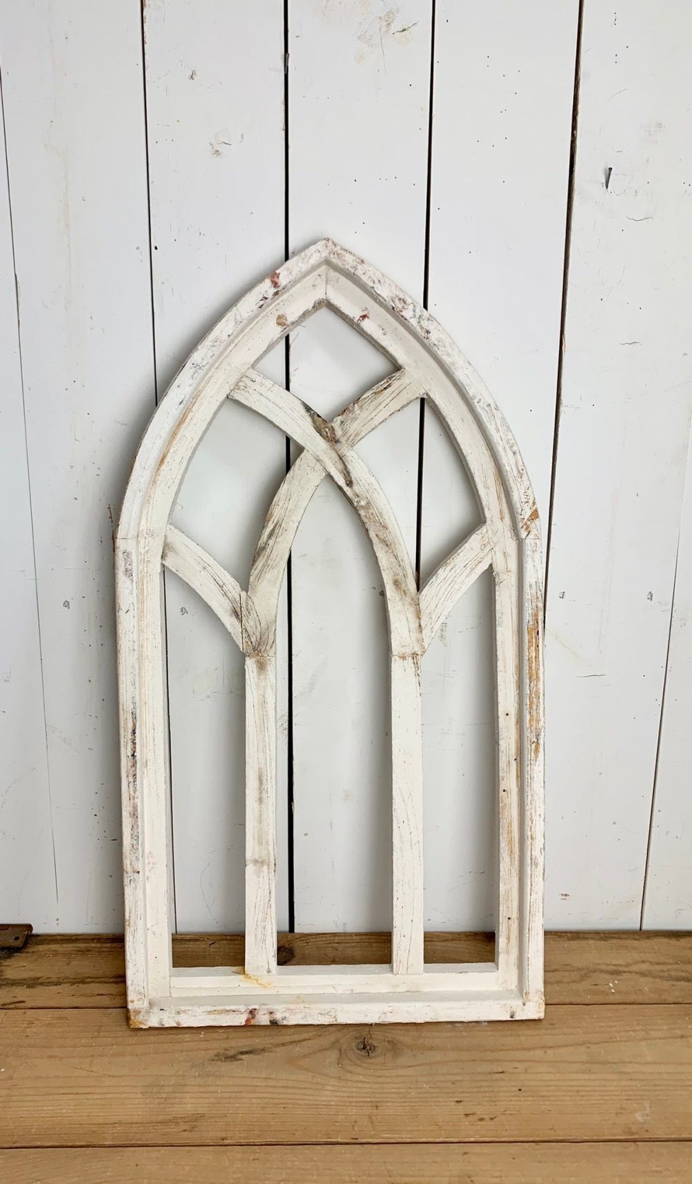 Church Windows | White Distressed Rounded Church Window Church Windows Church Windows