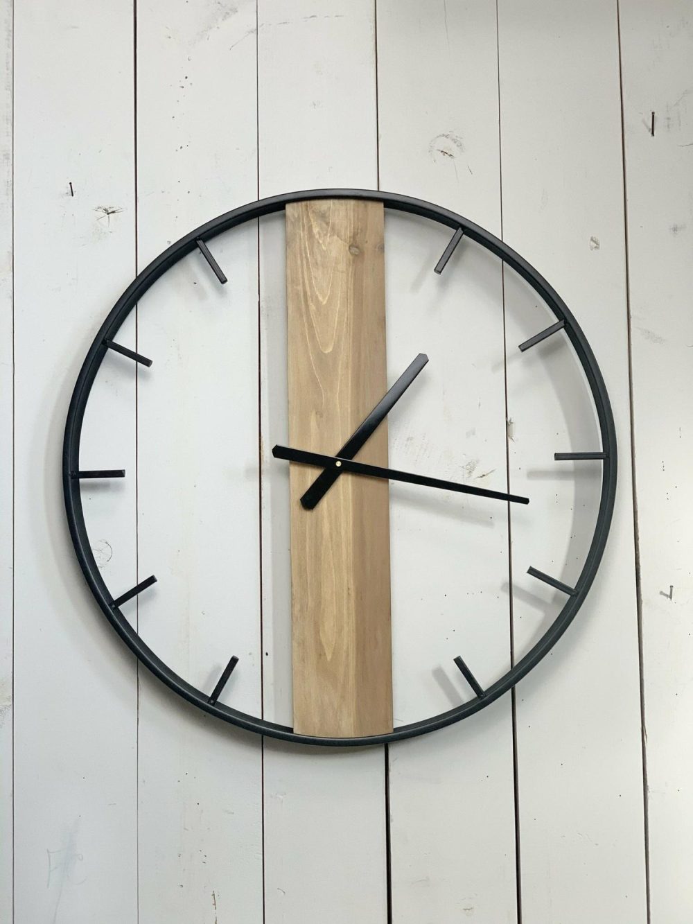 Clocks | Industrial Metal and Wood Wall Clock Clocks Clocks