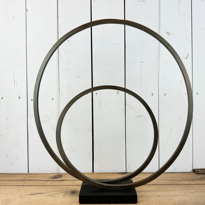 Decorative Objects | Bronze Double Metal Ring Sculpture Decorative Objects Decorative Objects