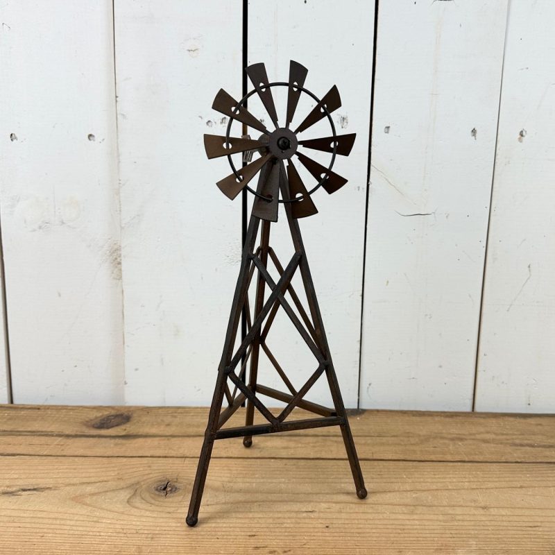 Decorative Objects | Brown Metal Windmill Decorative Objects Decorative Objects