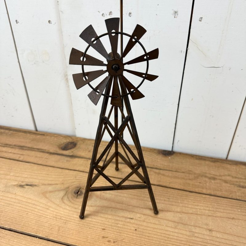 Decorative Objects | Brown Metal Windmill Decorative Objects Decorative Objects