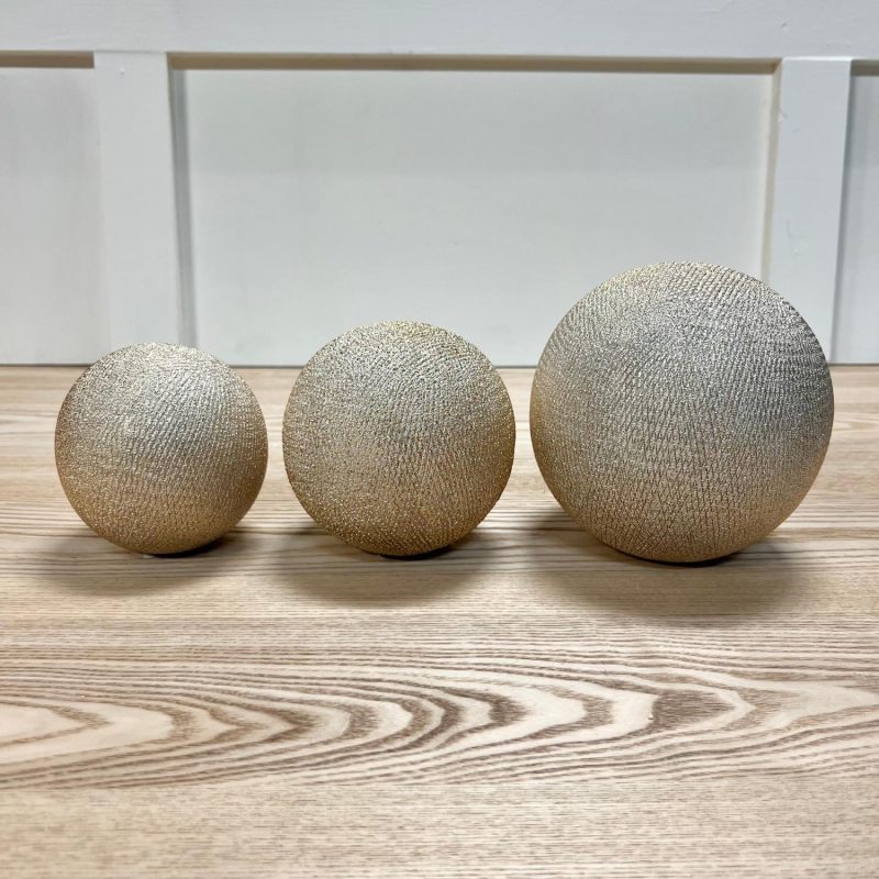 Decorative Objects | Ceramic Champagne Orbs – Set of 3 Decorative Objects Decorative Objects