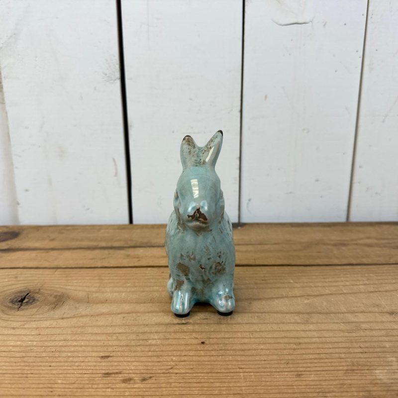 Decorative Objects | Distressed Teal Bunny Decorative Objects Decorative Objects