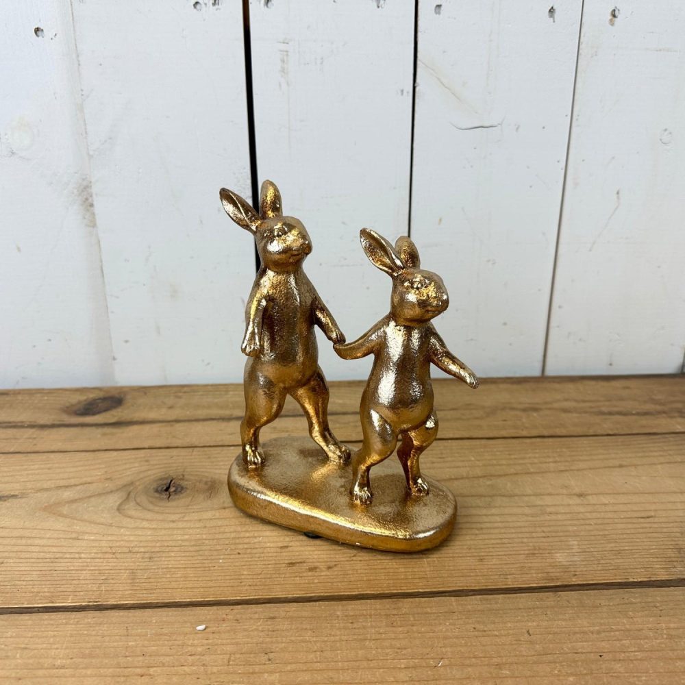 Decorative Objects | Gold Bunnies Holding Hands Decorative Objects Decorative Objects