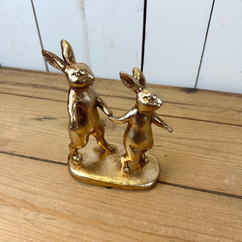 Decorative Objects | Gold Bunnies Holding Hands Decorative Objects Decorative Objects