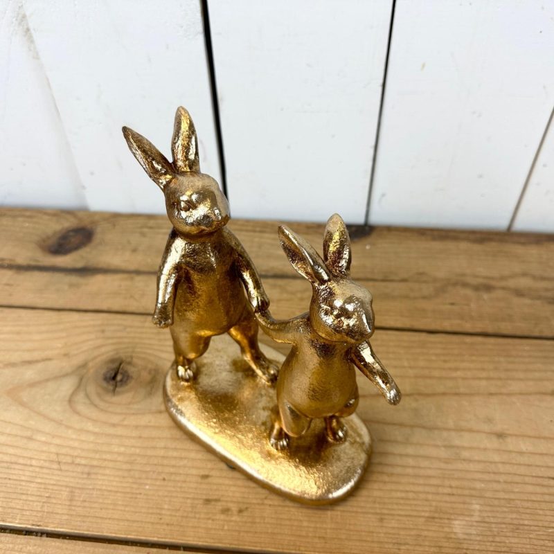 Decorative Objects | Gold Bunnies Holding Hands Decorative Objects Decorative Objects