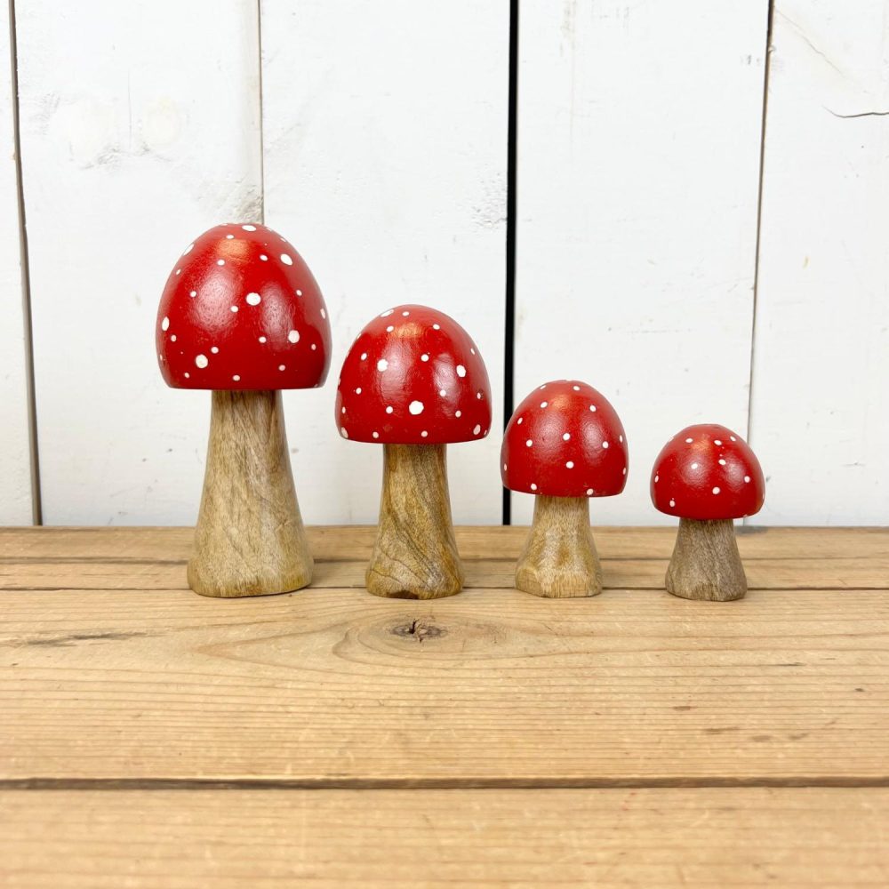 Decorative Objects | Red and White Polka Dot Mushrooms Decorative Objects Decorative Objects