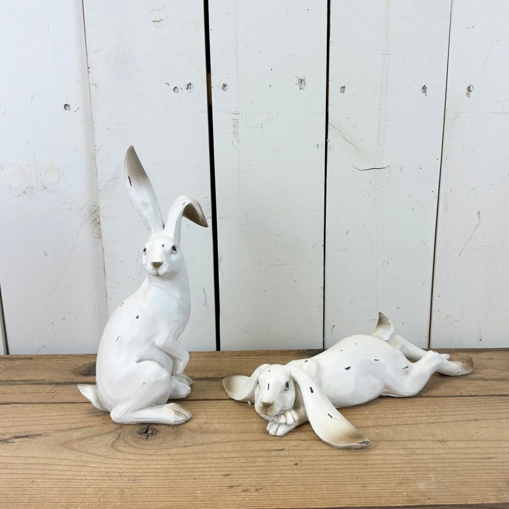 Decorative Objects | Sitting and Laying Bunny Set of 2 Decorative Objects Decorative Objects