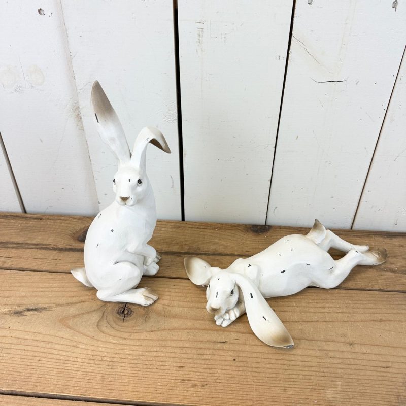 Decorative Objects | Sitting and Laying Bunny Set of 2 Decorative Objects Decorative Objects