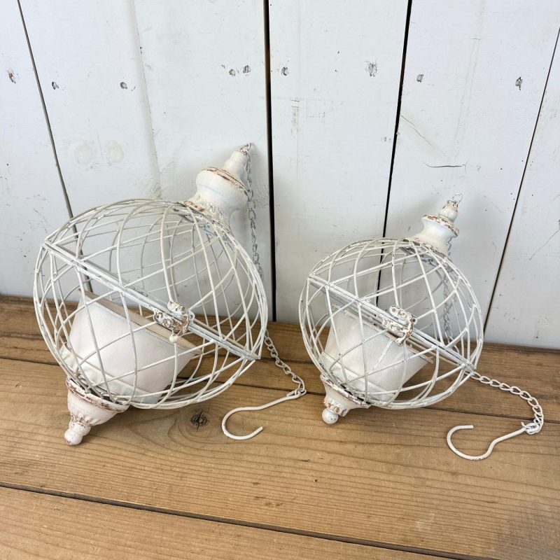 Decorative Objects | White Sphere Hanging Planters Decorative Objects Decorative Objects