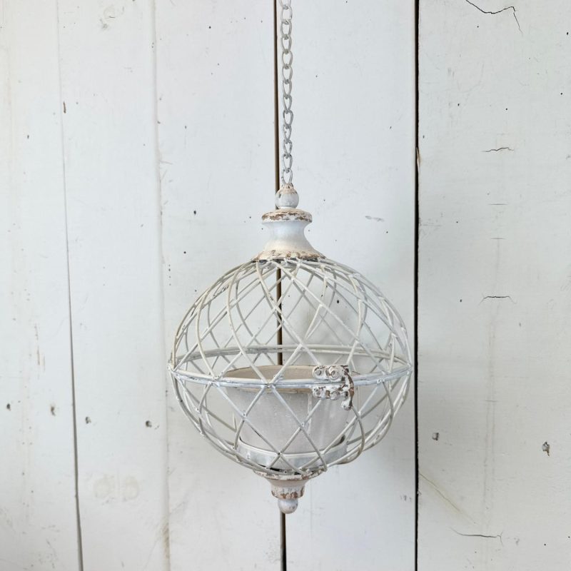 Decorative Objects | White Sphere Hanging Planters Decorative Objects Decorative Objects