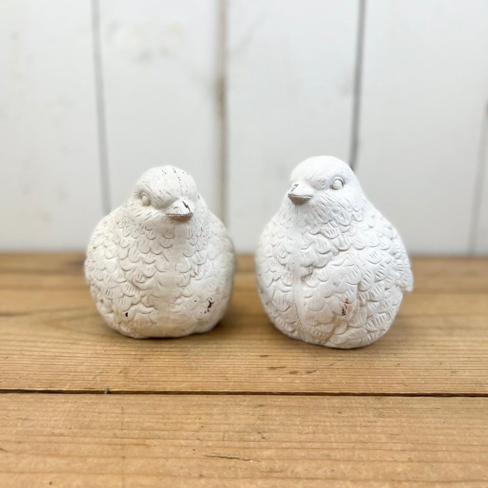 Decorative Objects | Whitewashed Bird Figurines – Set of Two Birds Birds