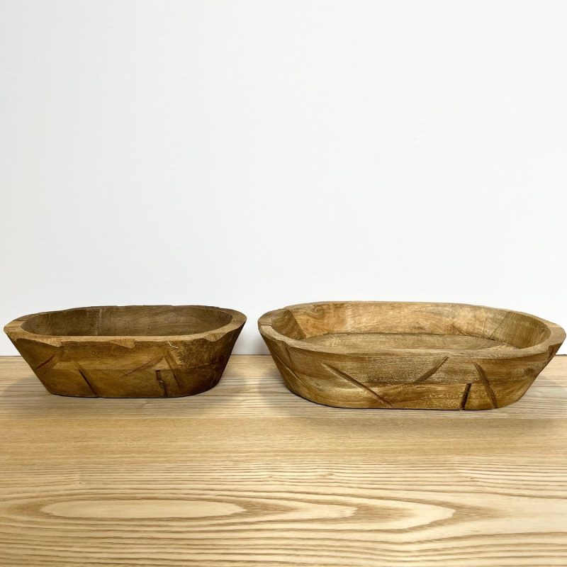 Dough Bowls | Wooden Oblong Dough Bowl – Two Sizes Dough Bowls Dough Bowls