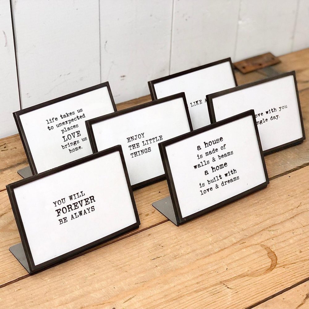 Frames | Metal and Glass Frame with Text Frames Frames