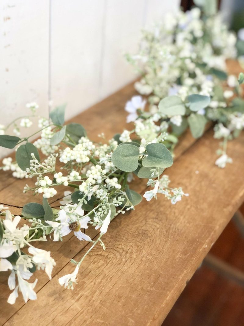 Garlands | Daisy Eucalyptus Garland Florals & Greenery Garlands