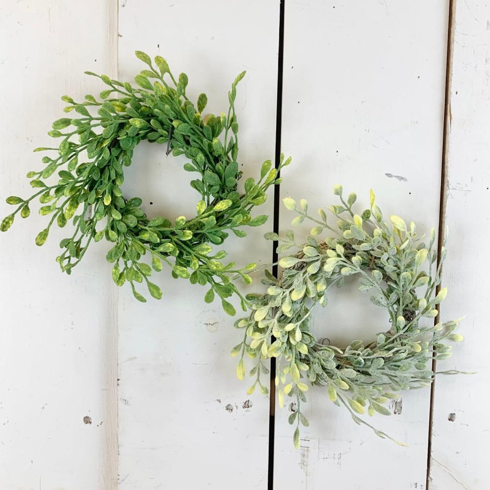 Greenery | 3" English Boxwood Candle Ring Florals & Greenery Greenery