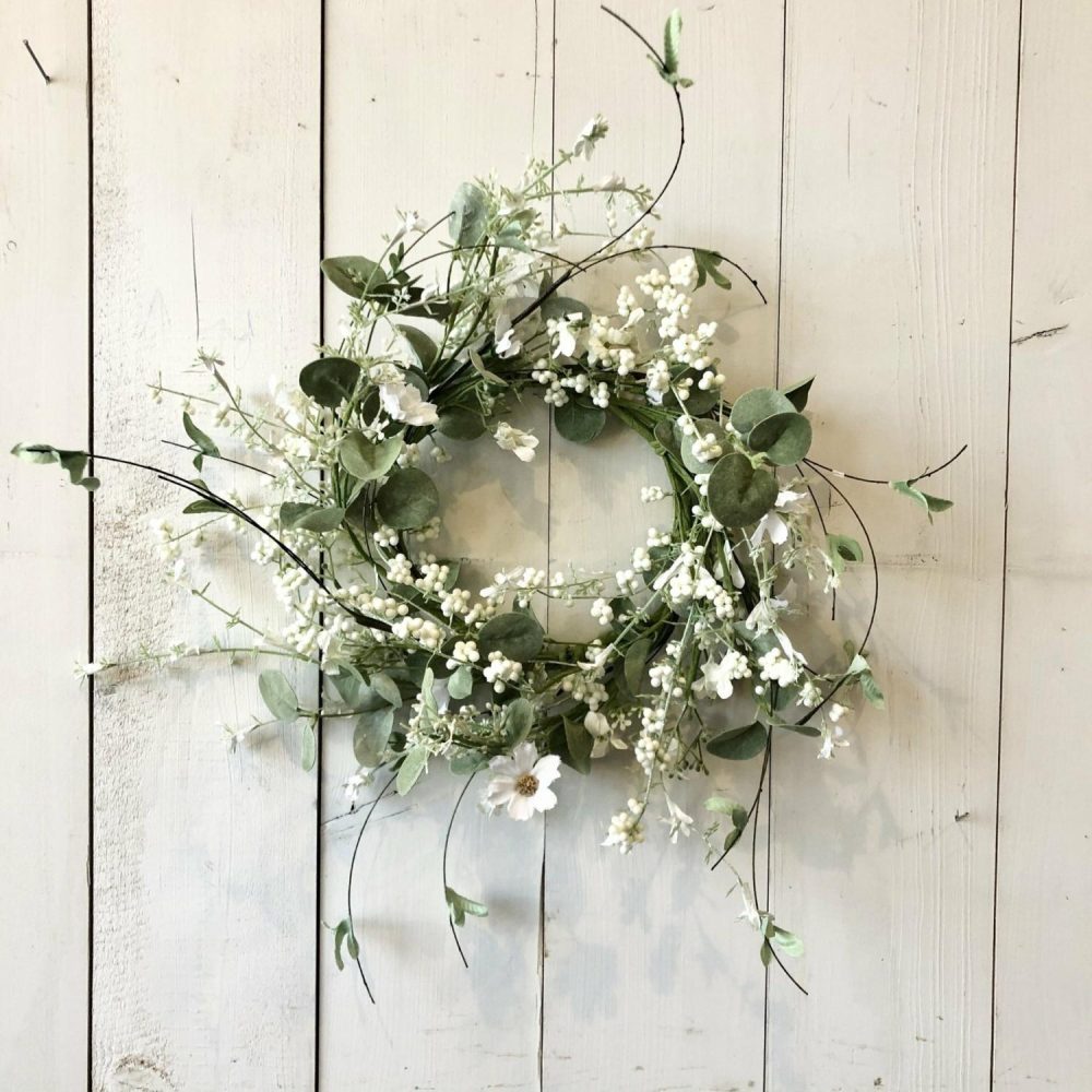 Greenery | 6" Daisy Eucalyptus Candle Ring Wreath Florals & Greenery Greenery