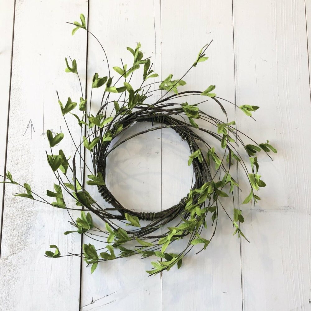 Greenery | Spring Green Candle Ring Wreath Florals & Greenery Greenery