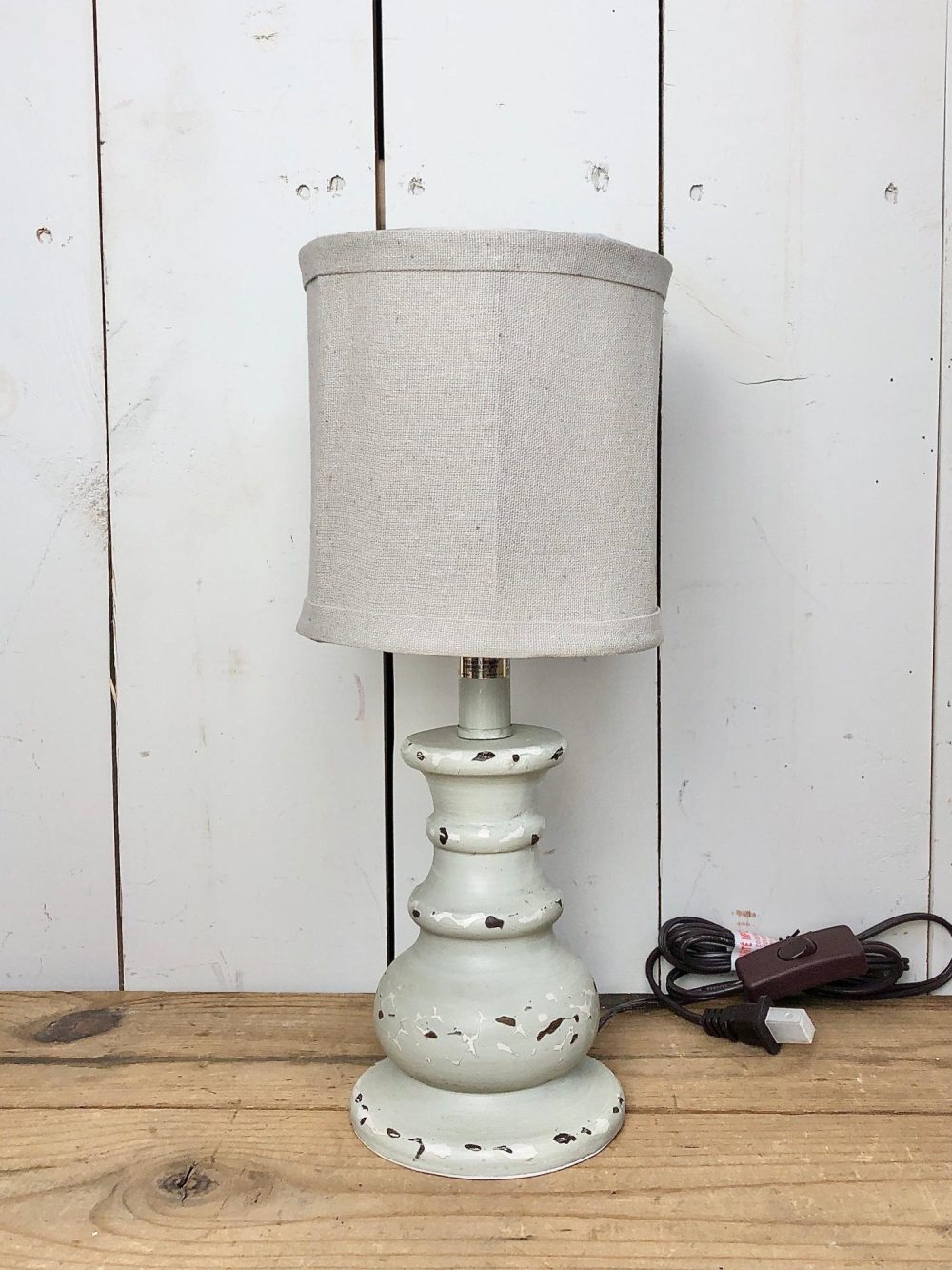 Lamps | Grey Blue Distressed Lamp Home Decor Lamps