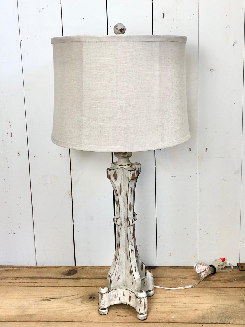 Lamps | Grey Distressed Lamp Home Decor Lamps