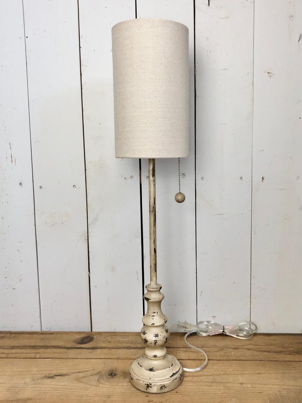 Lamps | Skinny Cream Distressed Lamp Home Decor Lamps