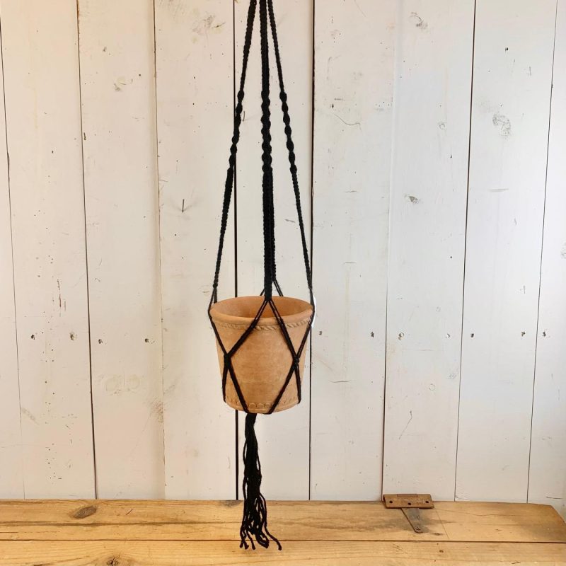 Macrame | Black Crisscross Plant Hanger Home Decor Macrame