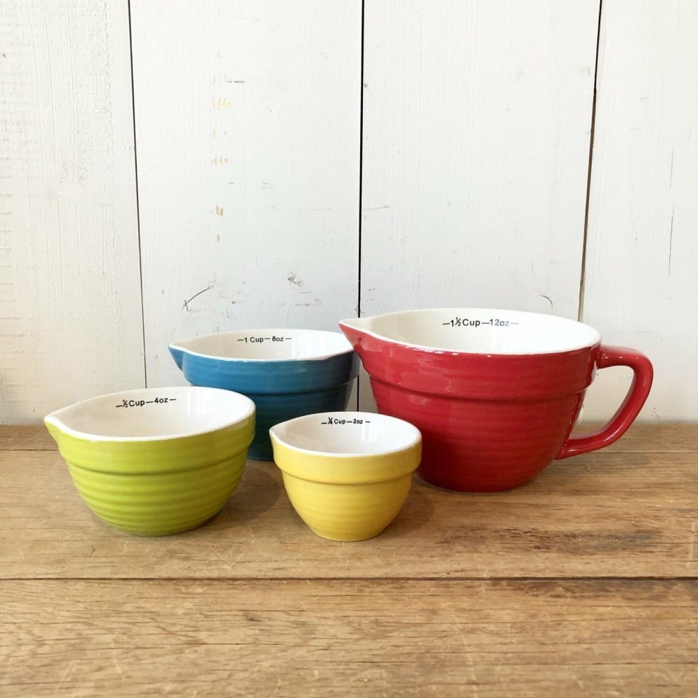 Measuring Cups | Measuring Cups-Retro Colors, Set of 4 nesting Kitchen Measuring Cups