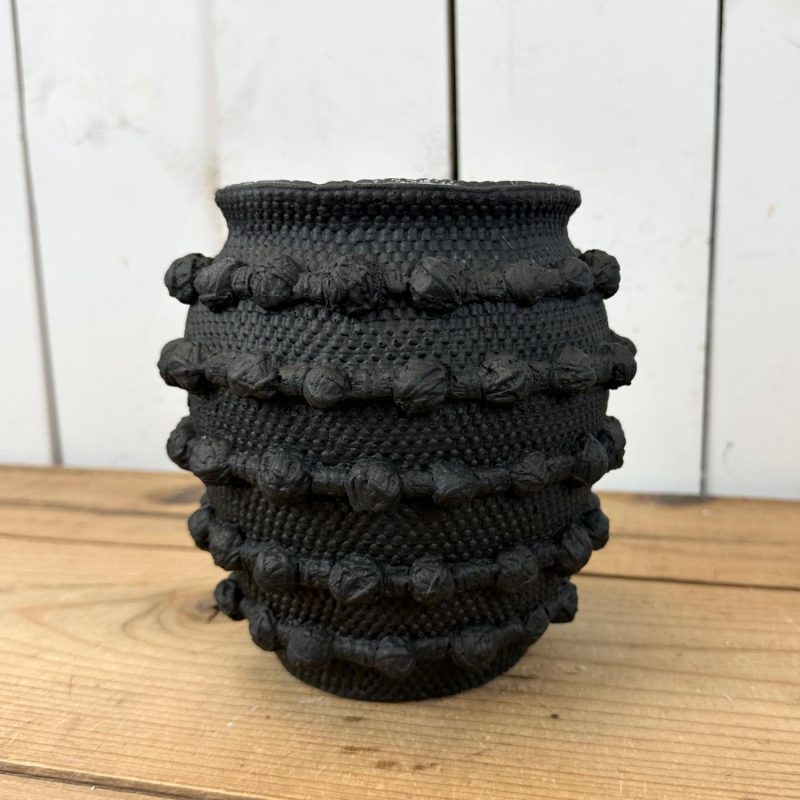 Pottery | Black Knotted Vase Home Decor Pottery