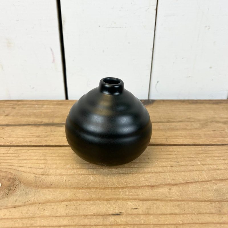 Pottery | Black Matte Mini Vases Home Decor Pottery