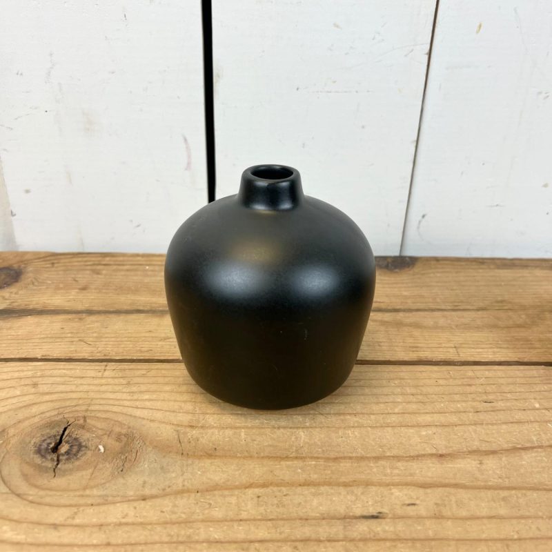 Pottery | Black Matte Mini Vases Home Decor Pottery