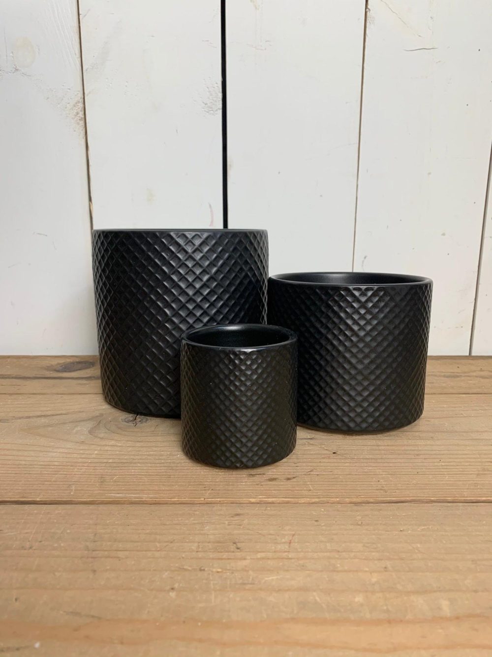 Pottery | Black Patterned Pots Home Decor Pottery