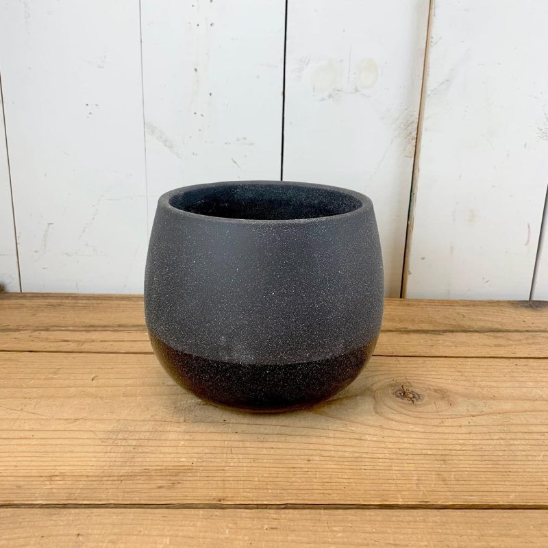 Pottery | Black Speckled Two-Toned Pots Home Decor Pottery