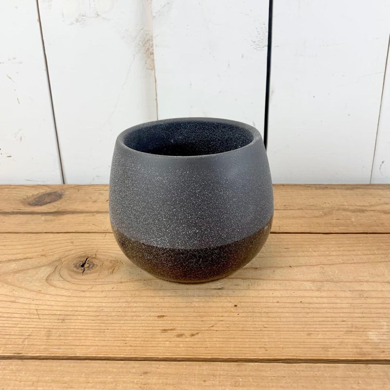 Pottery | Black Speckled Two-Toned Pots Home Decor Pottery