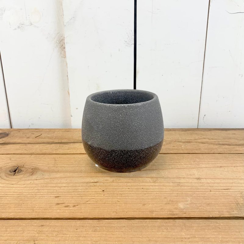 Pottery | Black Speckled Two-Toned Pots Home Decor Pottery