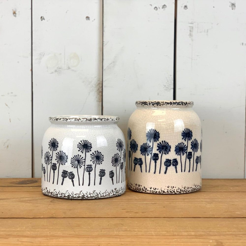 Pottery | Blue Dandelion Vases Home Decor Pottery