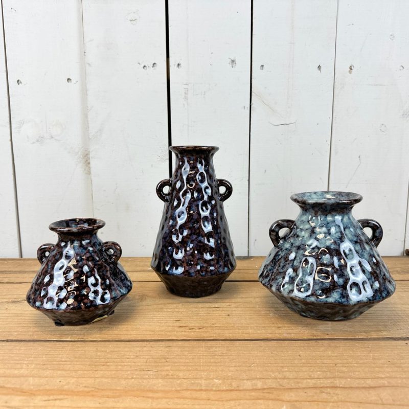 Pottery | Blue/Purple Vases with Handles Home Decor Pottery