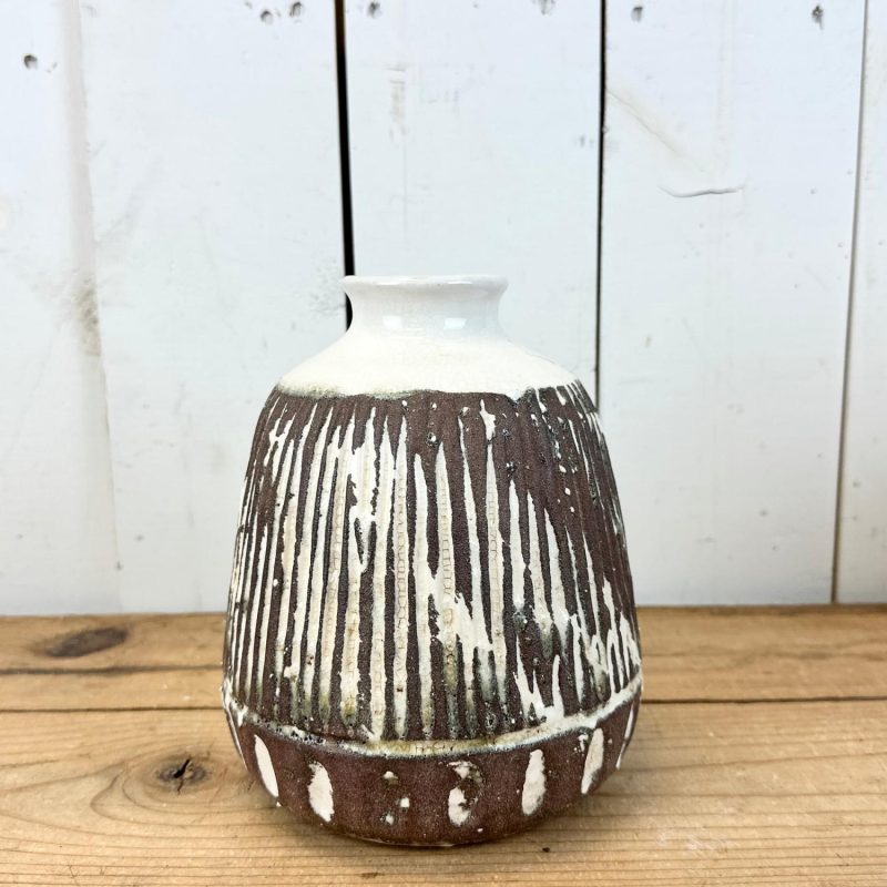 Pottery | Brown and Cream Vases Home Decor Pottery