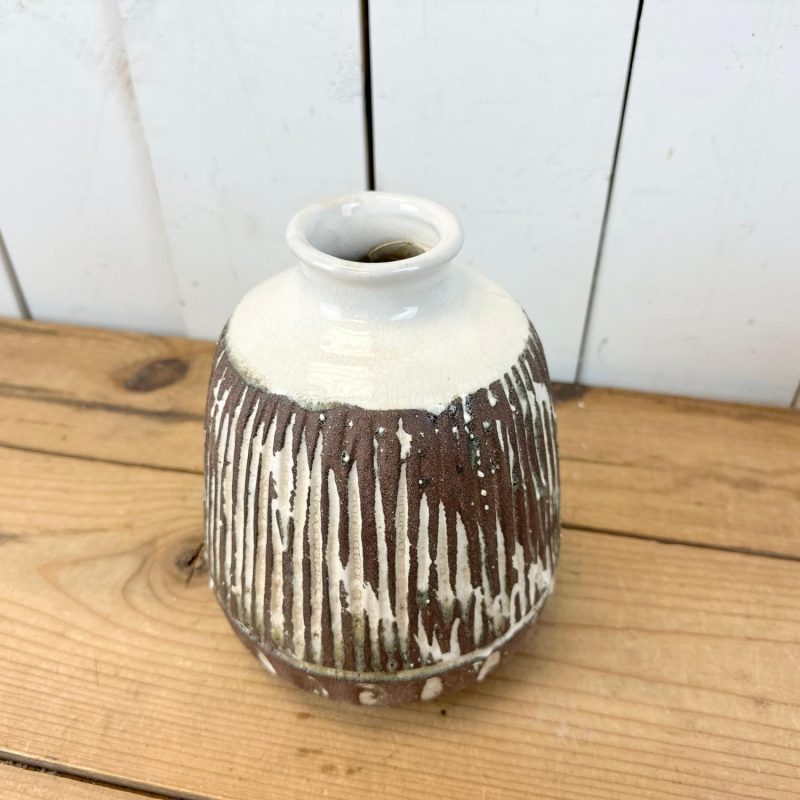 Pottery | Brown and Cream Vases Home Decor Pottery