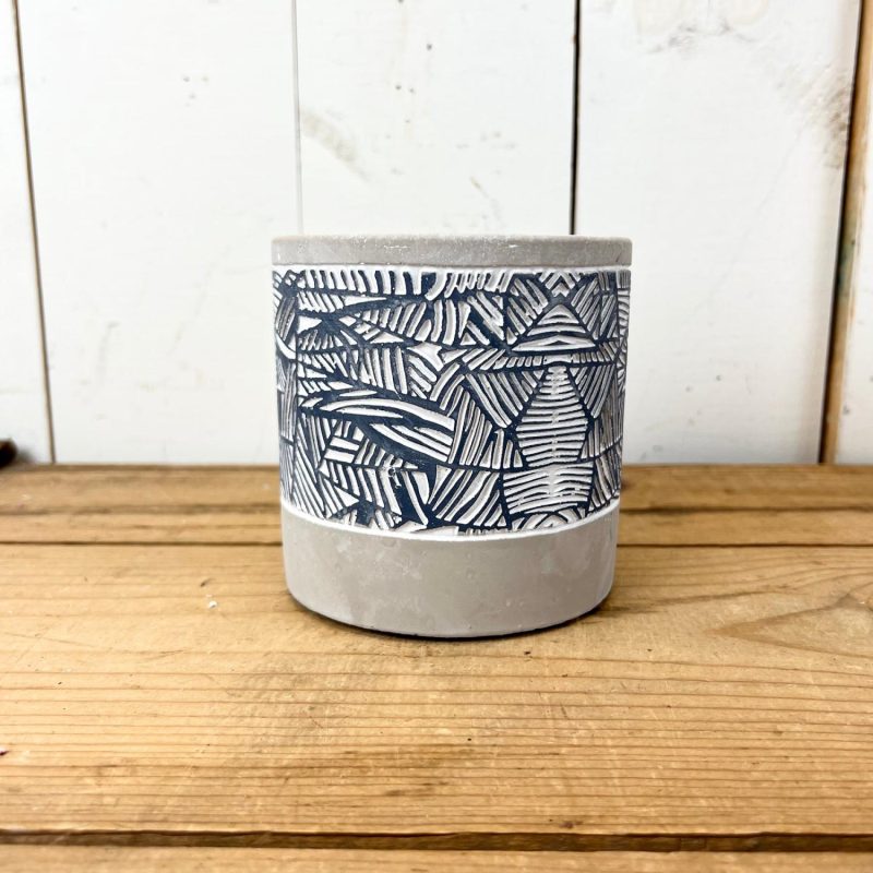 Pottery | Cement Blue and White Pots Home Decor Pottery