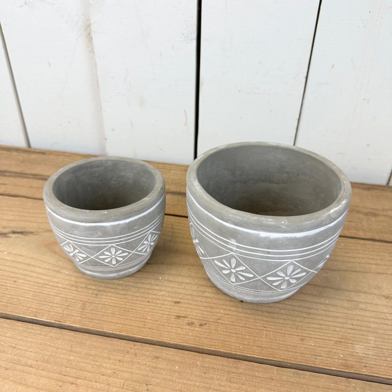 Pottery | Cement Floral Pots Home Decor Pottery