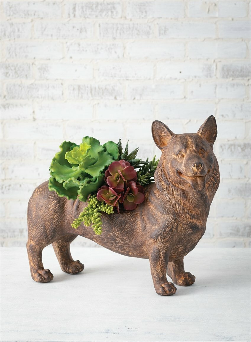 Pottery | Corgi Planter Home Decor Pottery