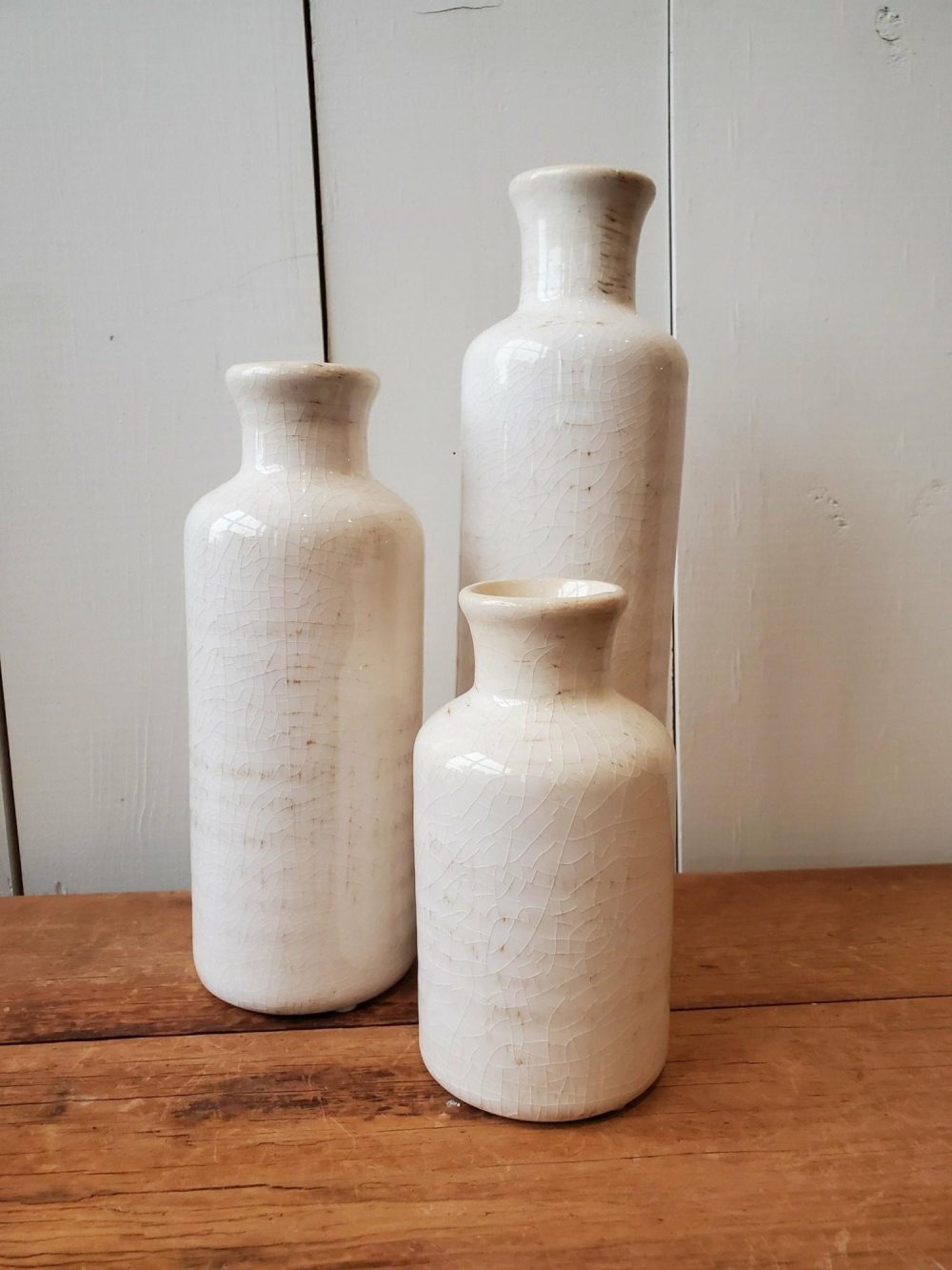 Pottery | Cream Bottles Home Decor Pottery