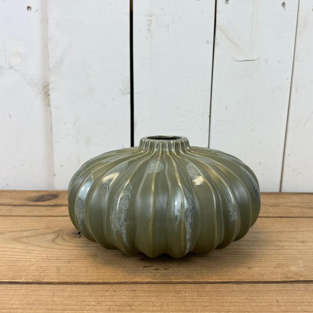 Pottery | Green Circle Vase Home Decor Pottery