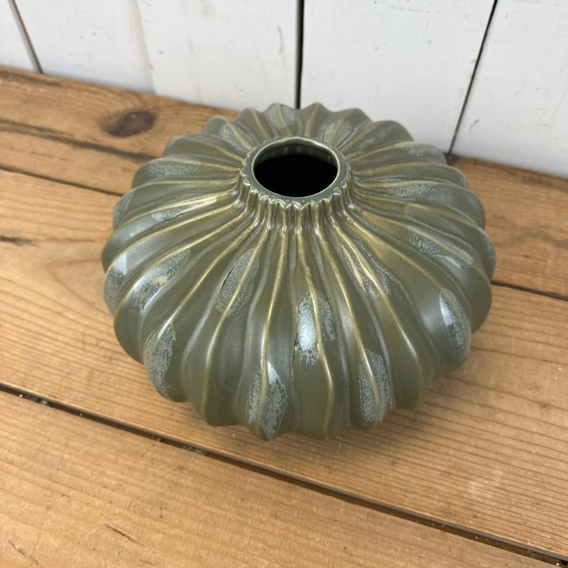 Pottery | Green Circle Vase Home Decor Pottery