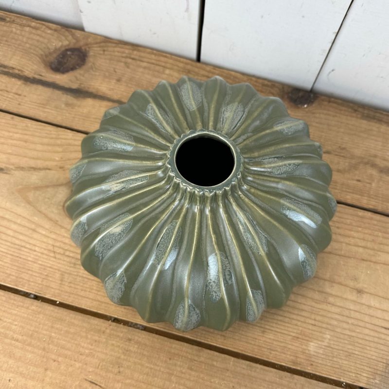 Pottery | Green Circle Vase Home Decor Pottery