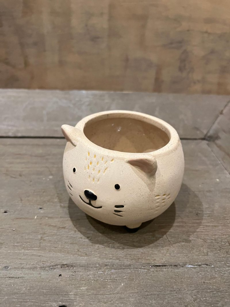 Pottery | Kitschy Cat Planter Home Decor Pottery