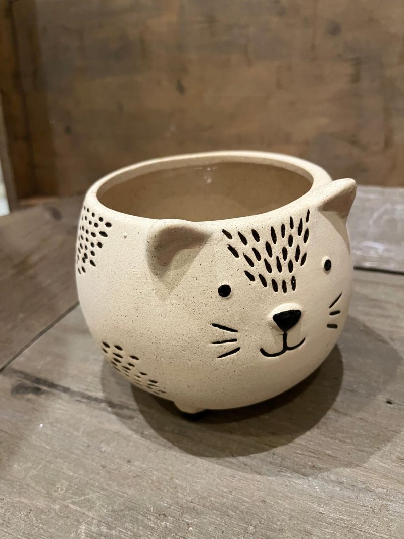 Pottery | Kitschy Cat Planter Home Decor Pottery