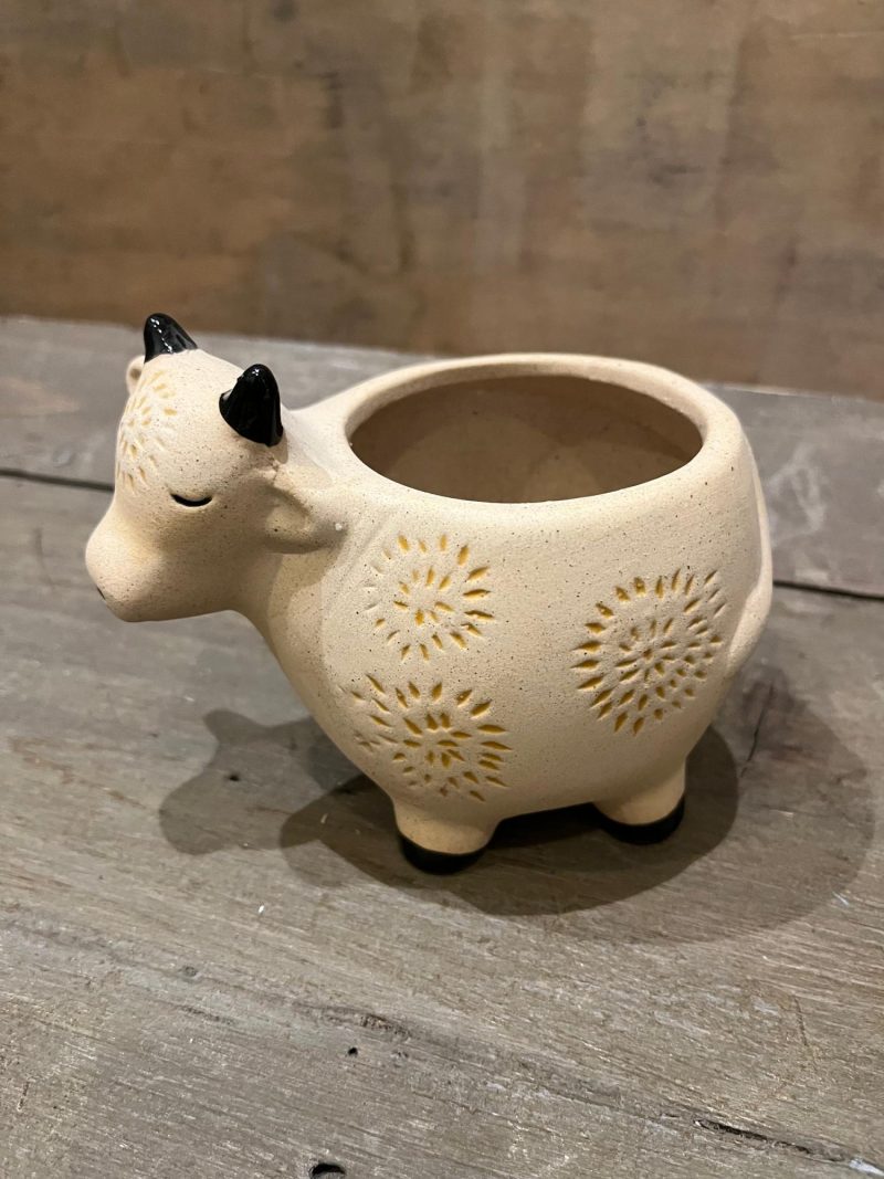 Pottery | Kitschy Cow Planter Home Decor Pottery