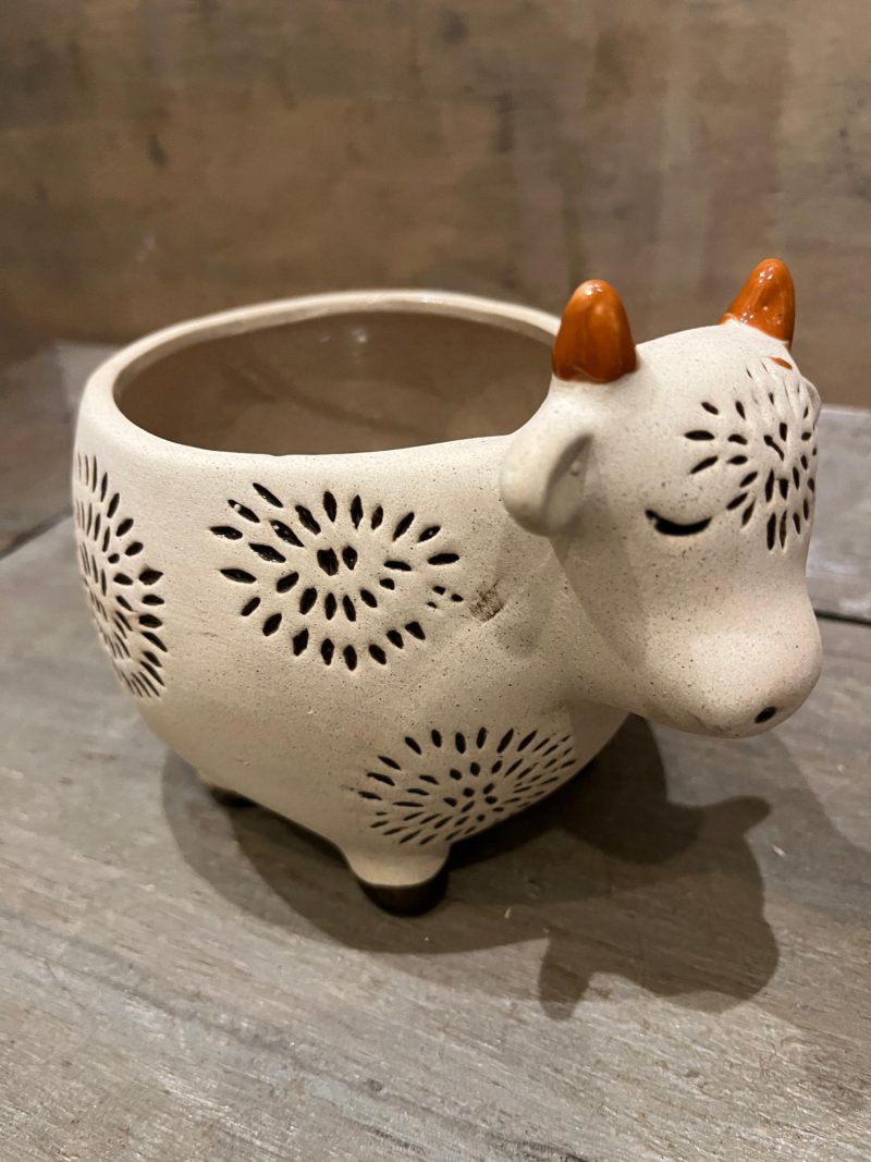 Pottery | Kitschy Cow Planter Home Decor Pottery