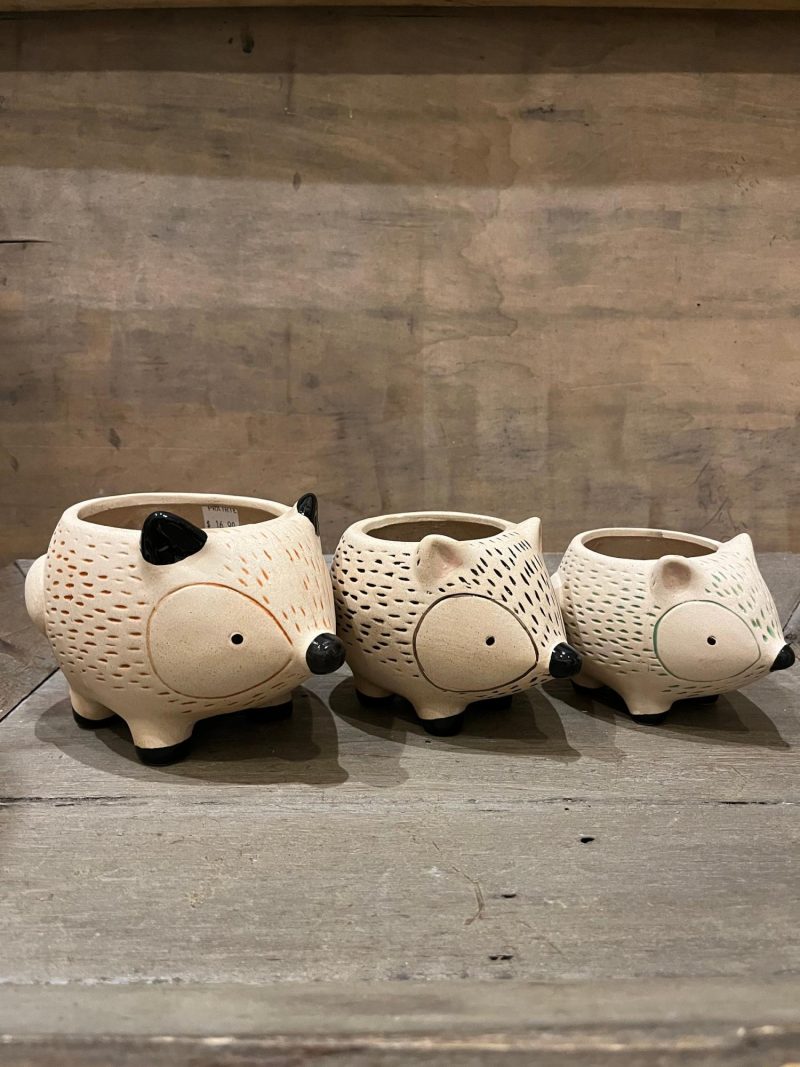 Pottery | Kitschy Hedgehog Planter Home Decor Pottery